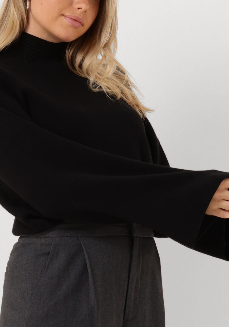 MY ESSENTIAL WARDROBE zwarte my essential wardrobe top blossommw knit blouse