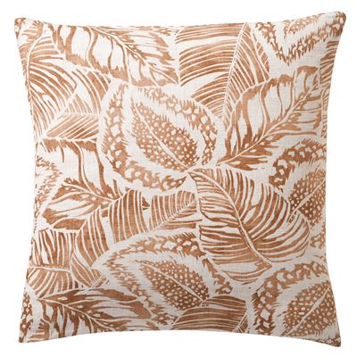Linge de lit gaze de coton motif feuilles