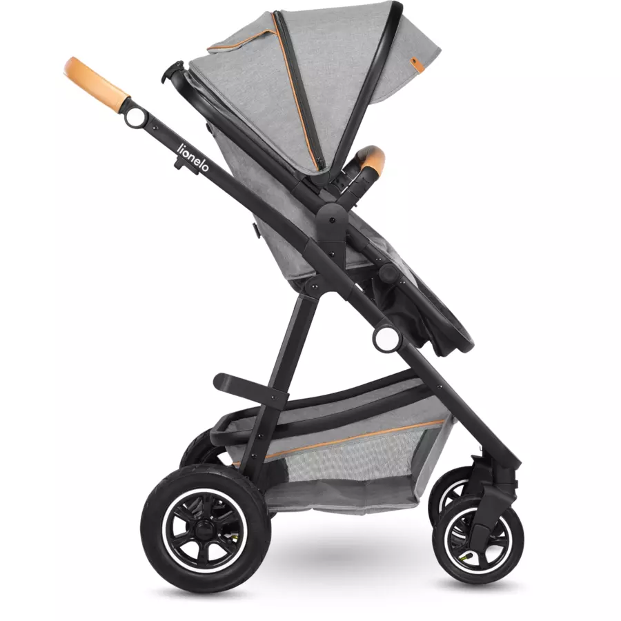lionelo Kombikinderwagen Amber 3 in 1 grey stone