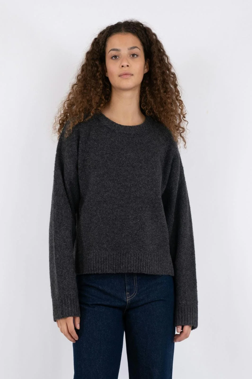Neo Noir Detri Solid Knit Blouse antracit