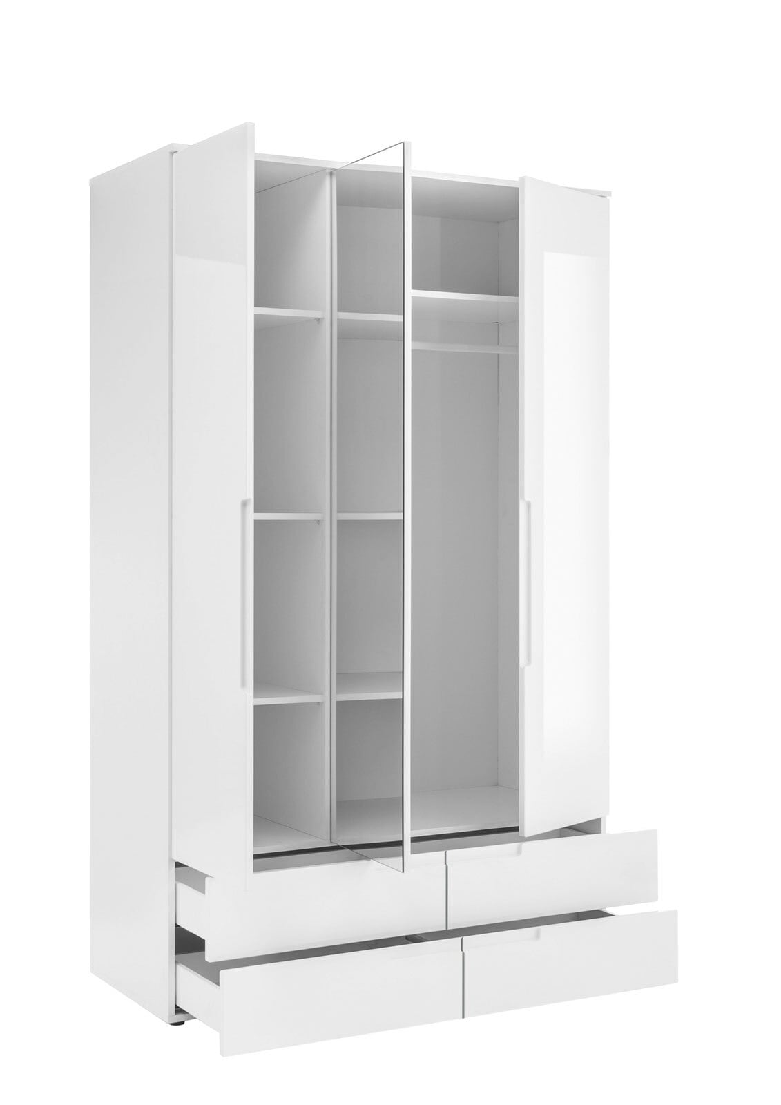 Kleiderschrank Spice Weiß, B/H/T: ca. 126/208/57 cm