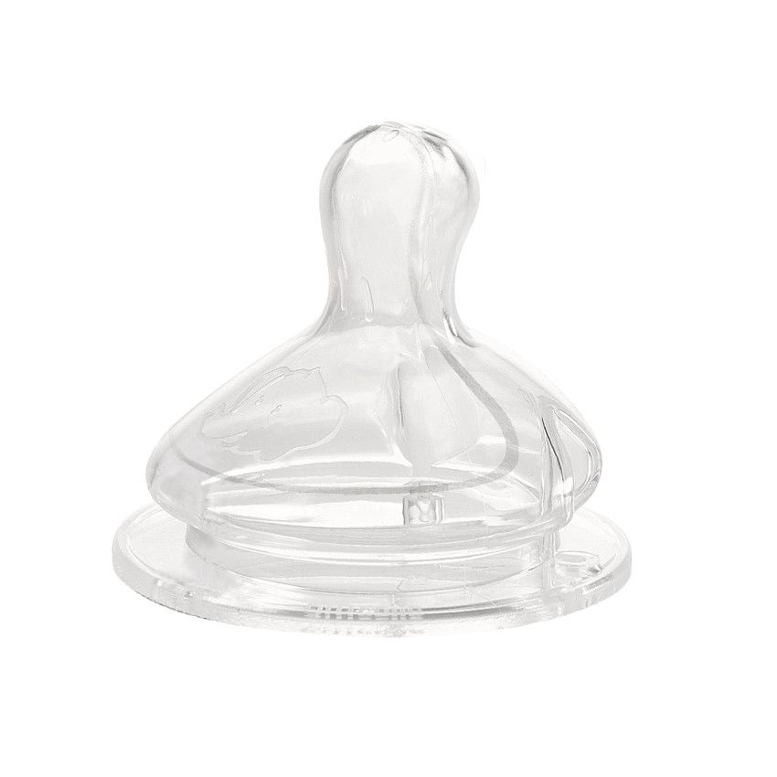 Tétine en silicone Natural Comfort taille 1 débit moyen - Blanc
