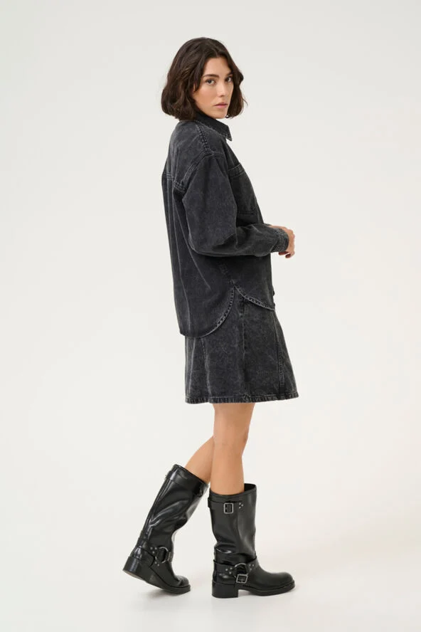 Kaffe KAemma Denim Shirt Medium grey denim