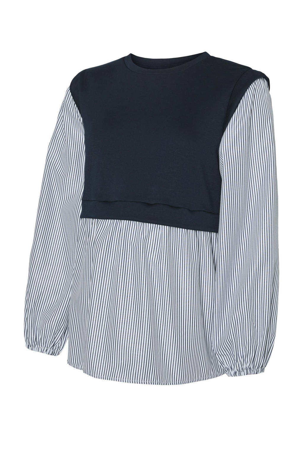 MAMALICIOUS zwangerschaps blousetop blauw