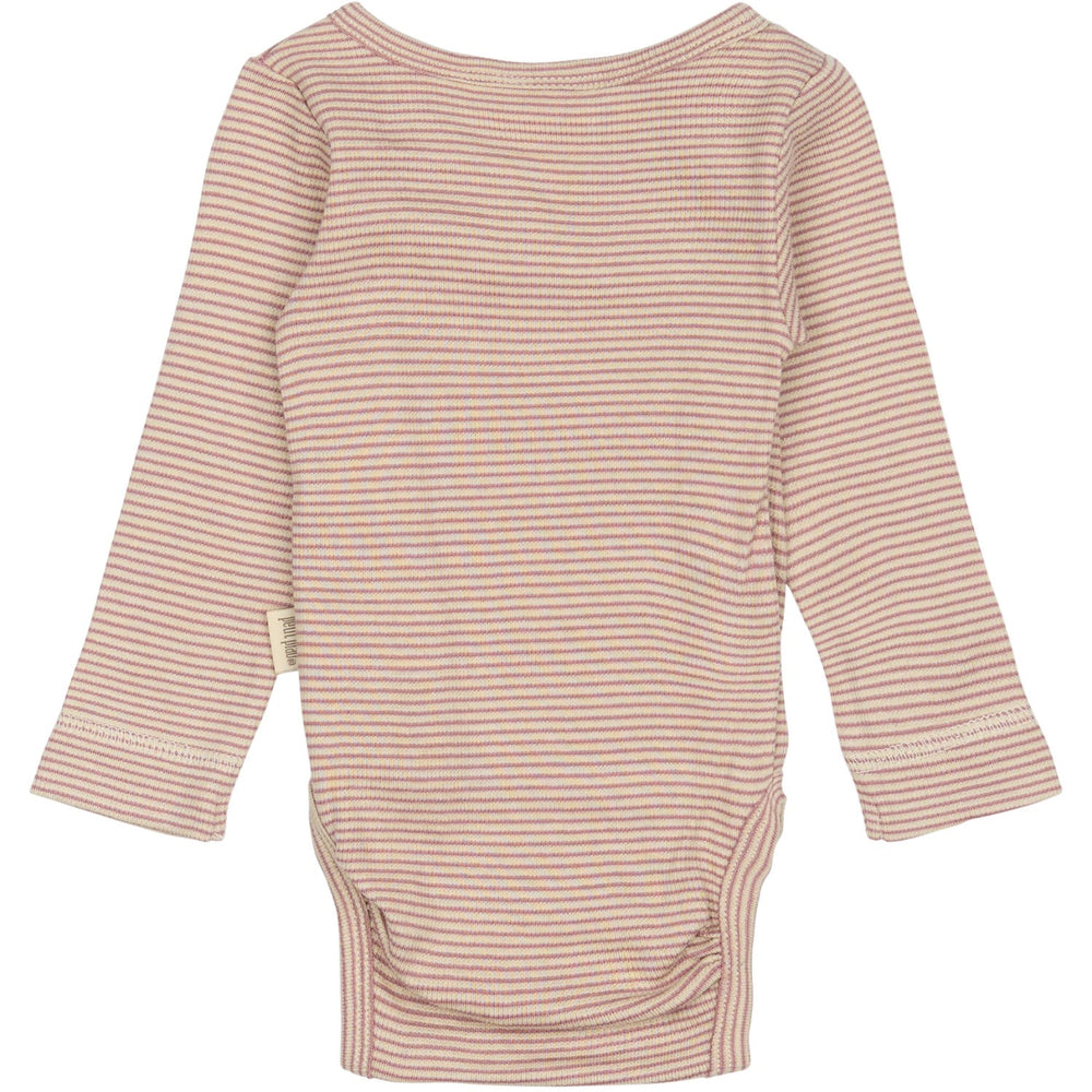 Køb Petit Piao Nostalgic Rose/Dark Off White PPDian Body L/S Fold Over Stripe NOOS
