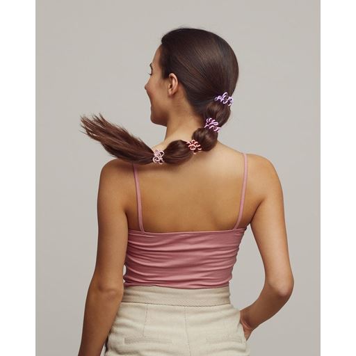 Hairlust Hold On Tight Hair Rings 6-Pack, Pink/Purple