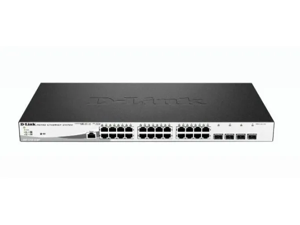 D-Link DGS 1210-28MP - Switch - Administreret - 24 x 10/100/1000 (PoE )   4 x Gigabit SFP - desktop, monterbar på stativ - PoE