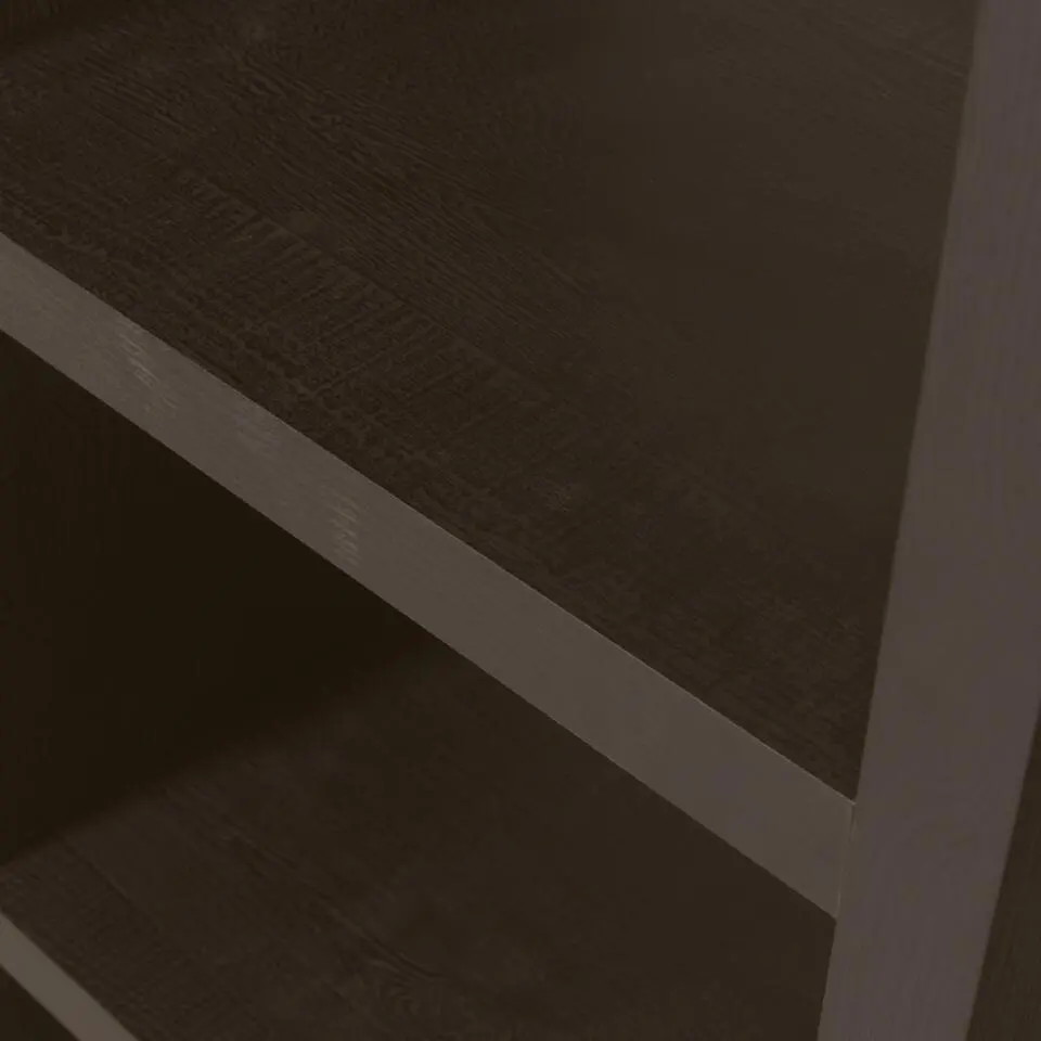 WOOOD Timo Open Kast - MDF - Donkerbruin - 195x100x40