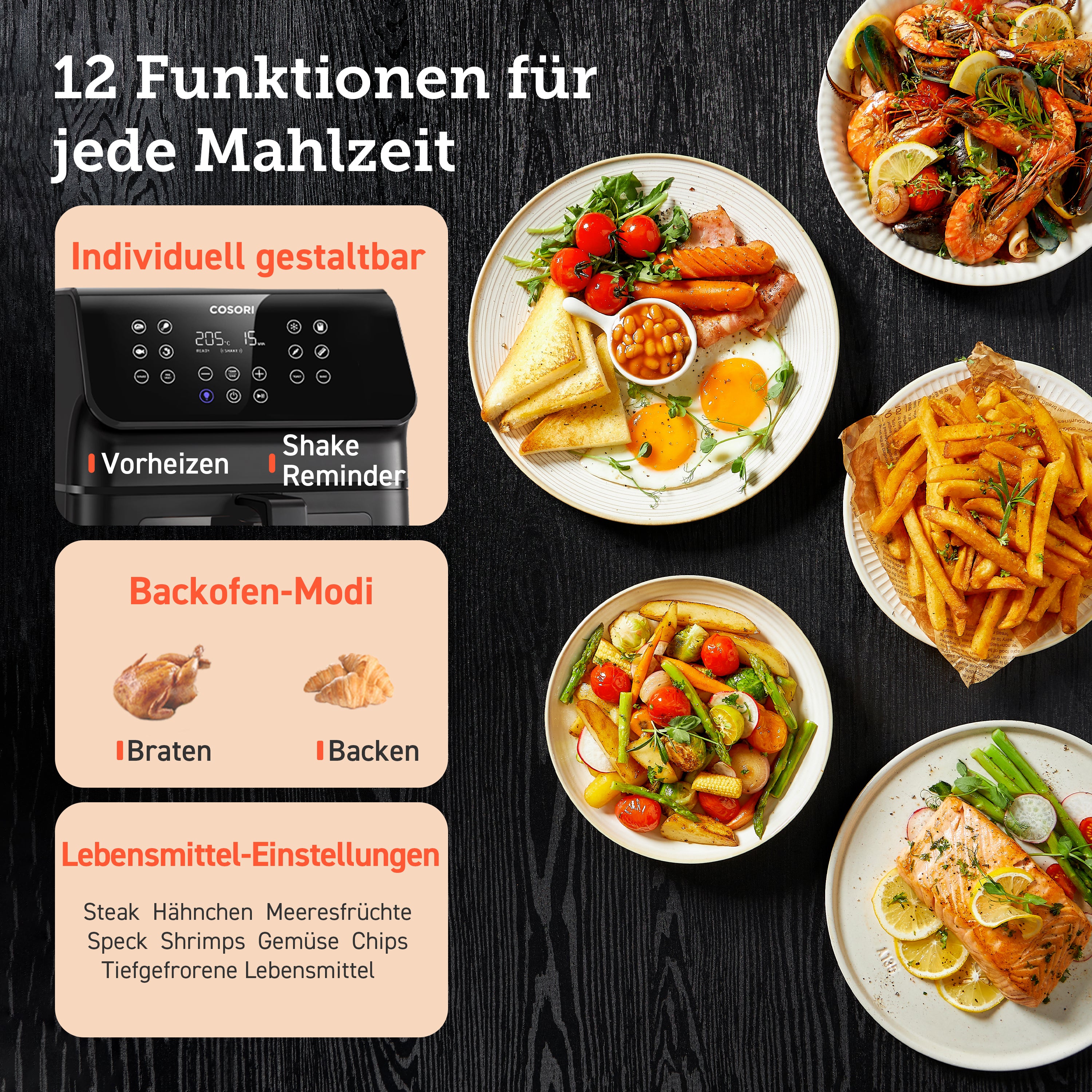 COSORI Clear Blaze 6,2 Liter Heißluftfritteuse