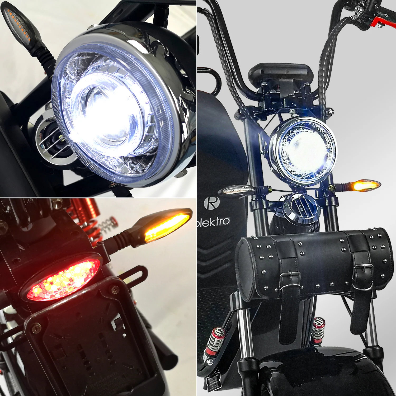 Rolektro Elektroroller E-Chopper 45 km/h mit zwei Akkus