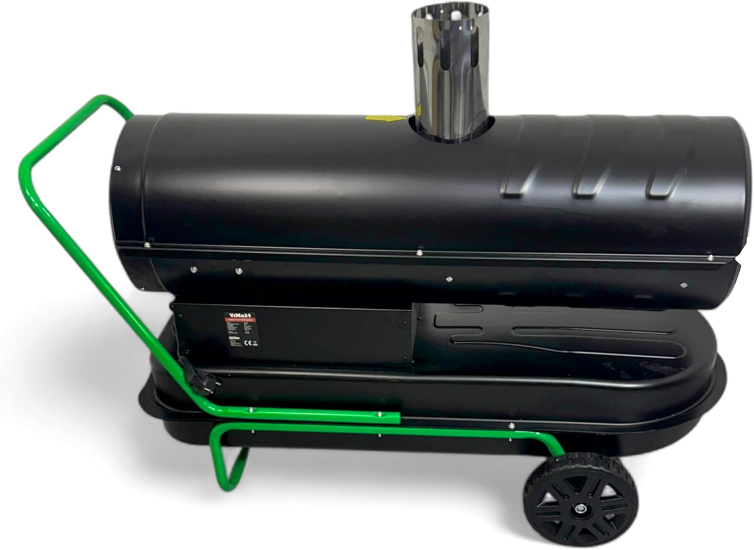 Heizkanone 30kW VM-30Di indirekte Ölheißluftgebläse inkl. 5m Lufttransportschlauch 56l Tank mit Abgasrohr Heizlüfter 30000W