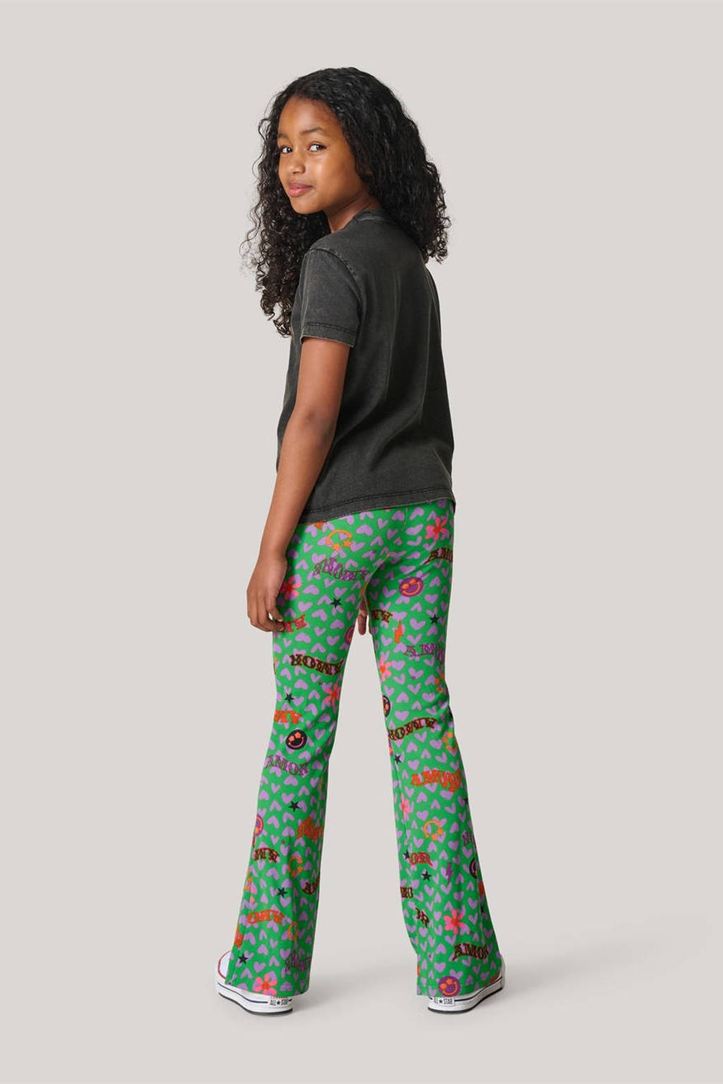 Shoeby broek met all over print groen