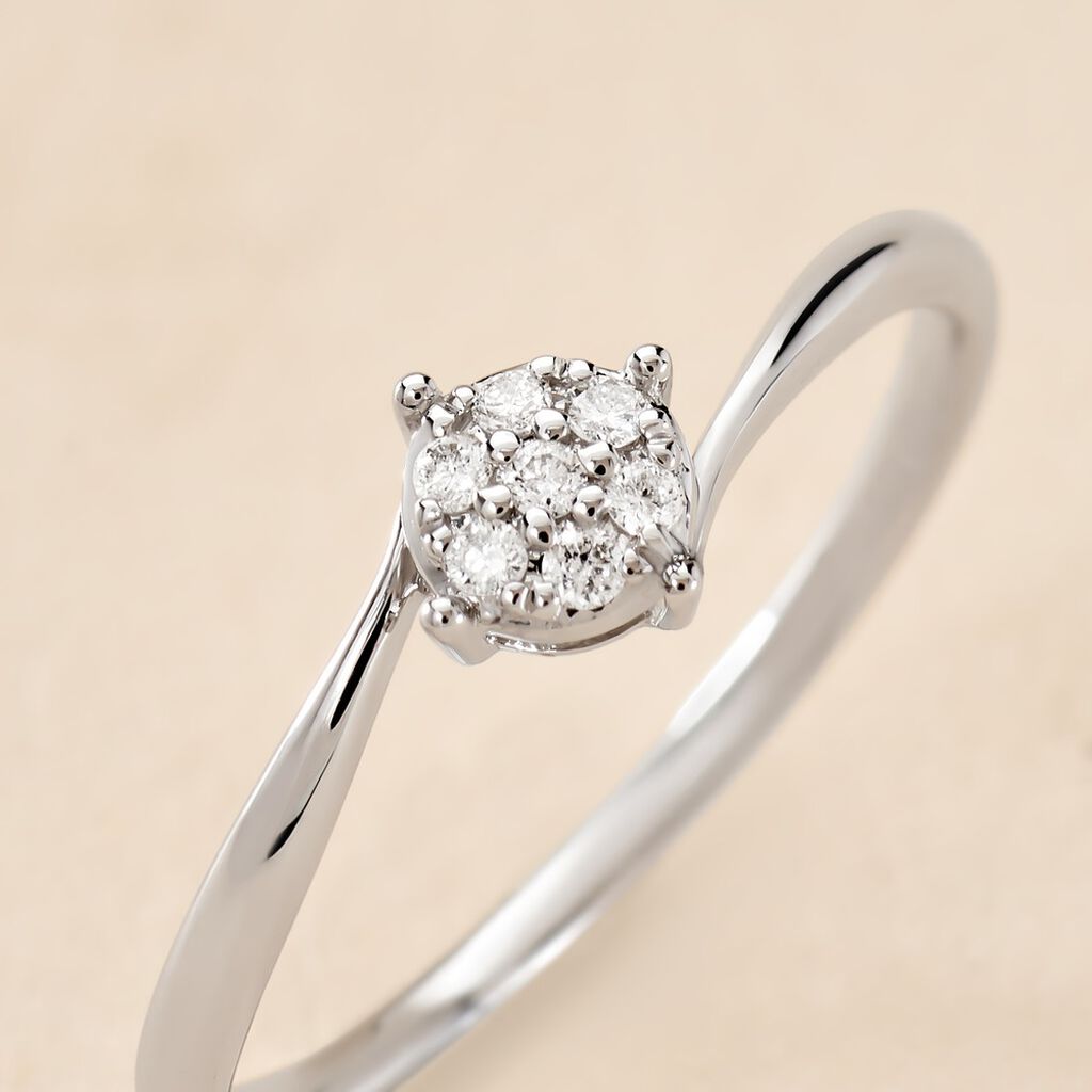 Bague Lysia Or Blanc Diamant