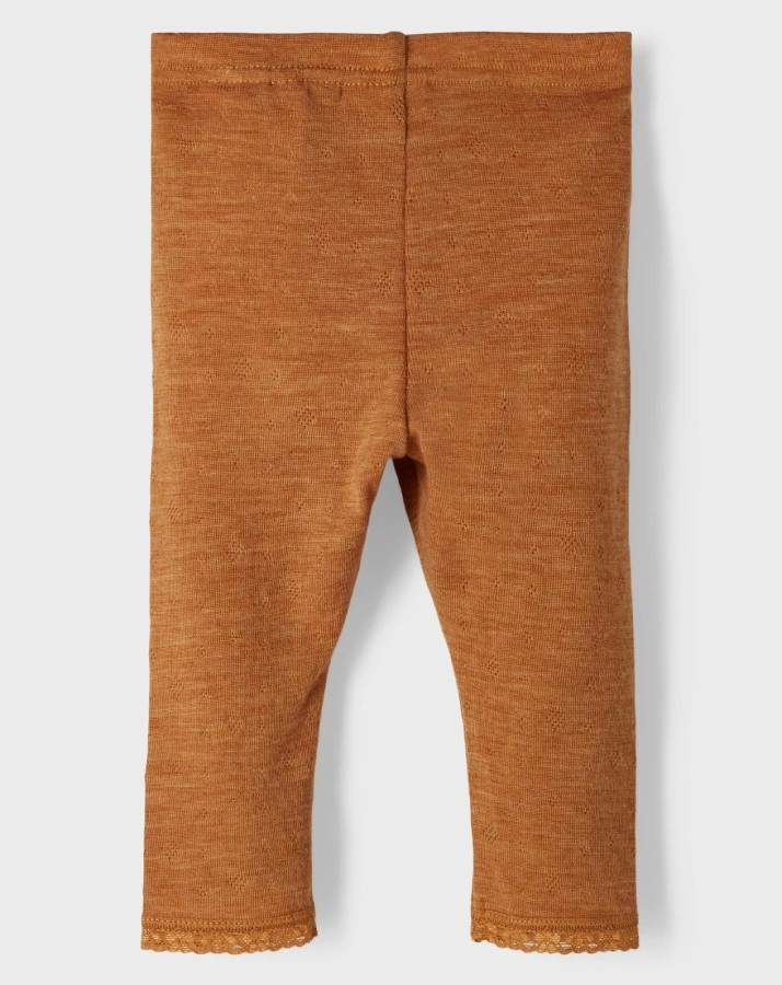 Woll-Leggings NBFWANG in brown sugar