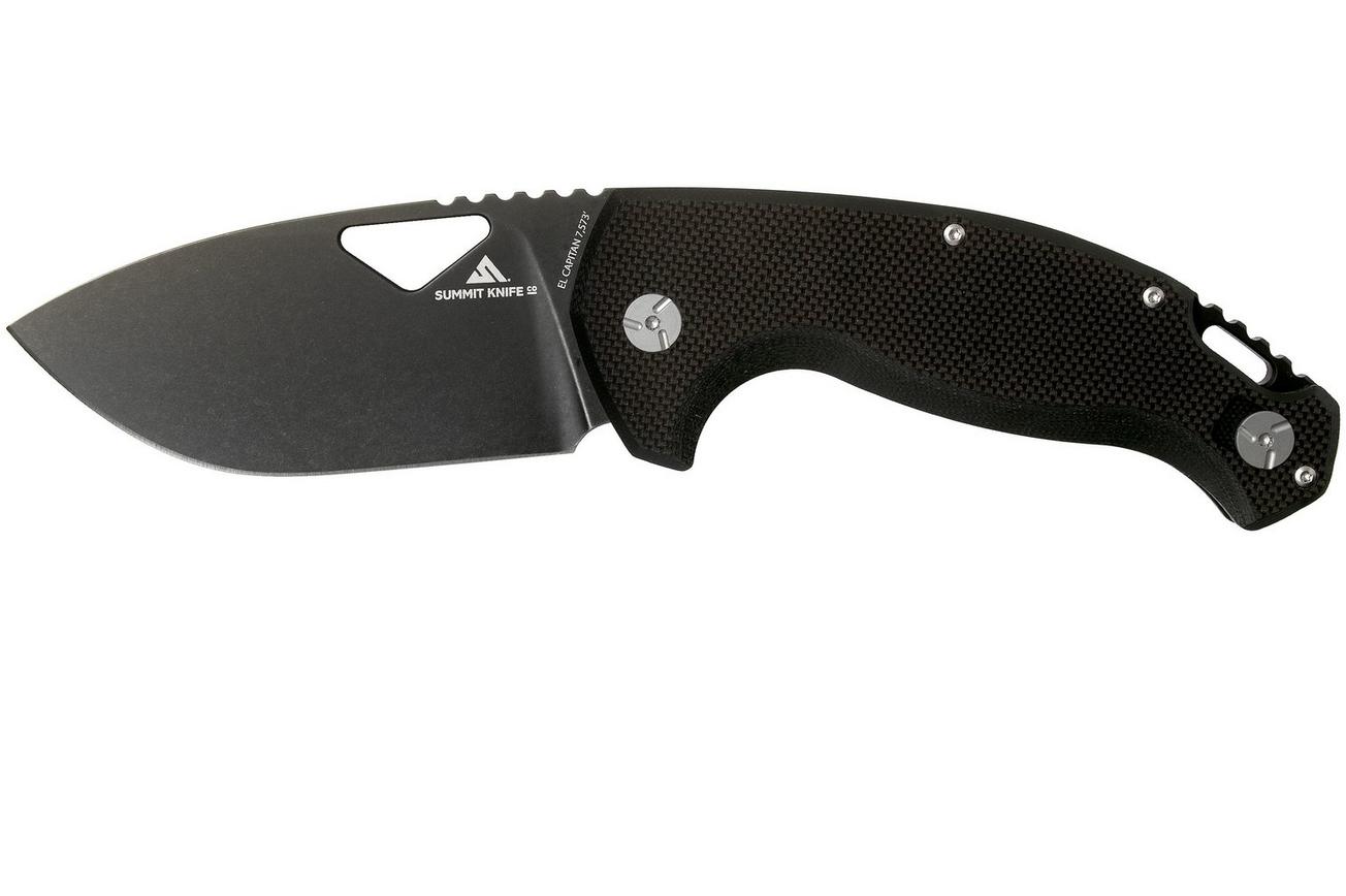 Fox El Capitan SK-02 BSW Summit Knife Co, Black Stonewashed zakmes, Tommaso Rumici design