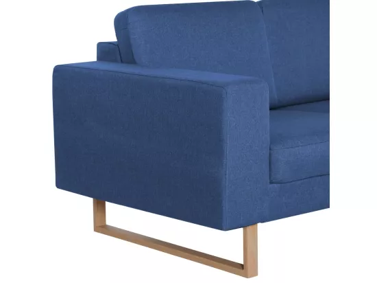 Ensemble de canapé 2 pièces Tissu Bleu