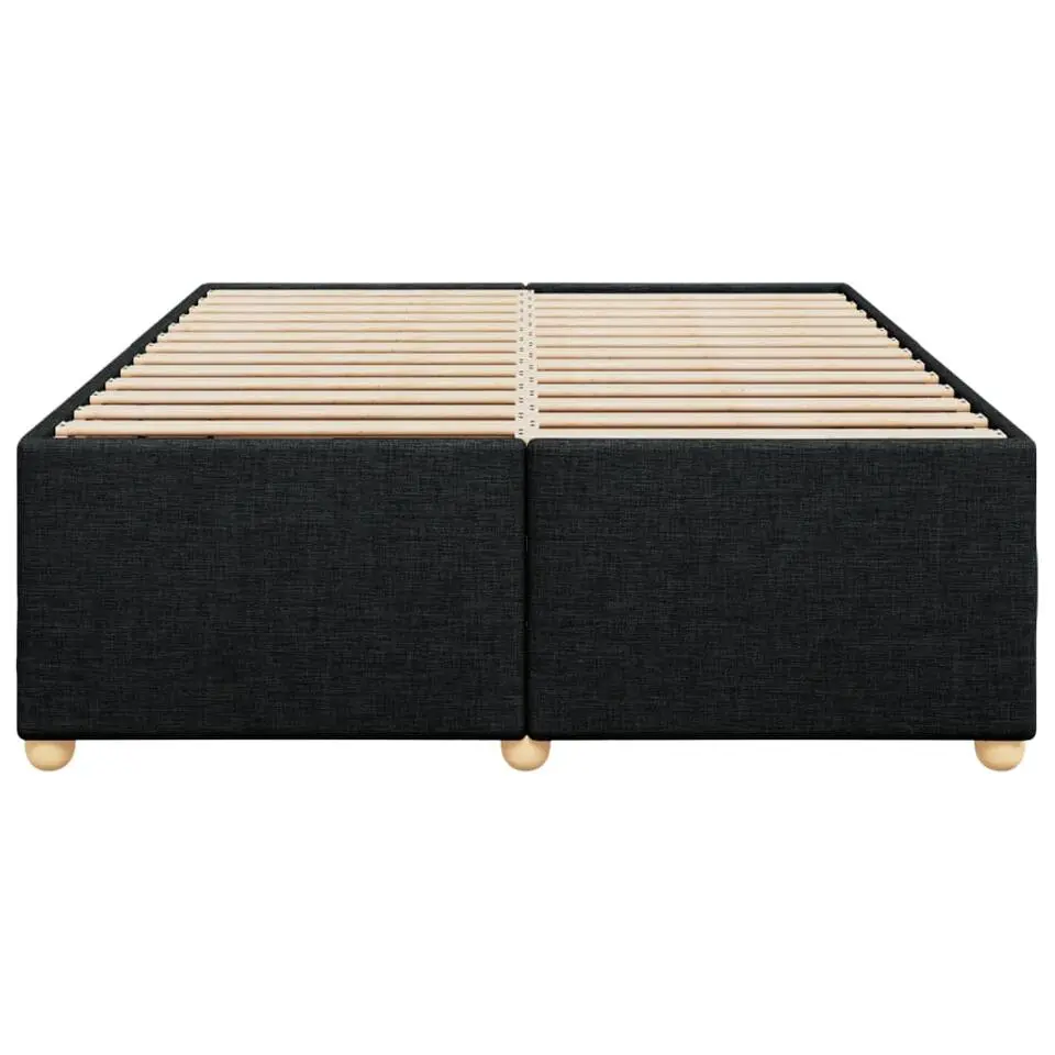 vidaXL - Bed frame zonder matras - Zwart - Stof - 140x200 cm
