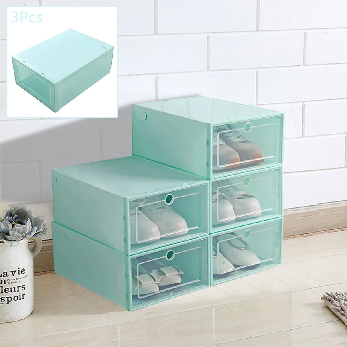 Boîte à Chaussures Pliable - Vert