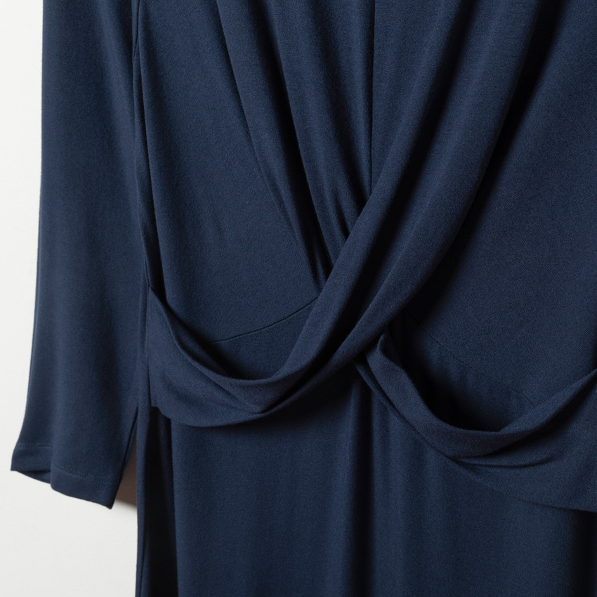 Robe de grossesse manches longues bleu marine