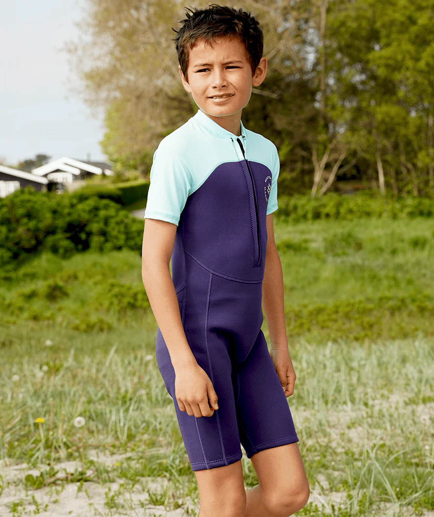 Watery UV våddragt til børn - Calypso Shorty - Atlantic Turquoise