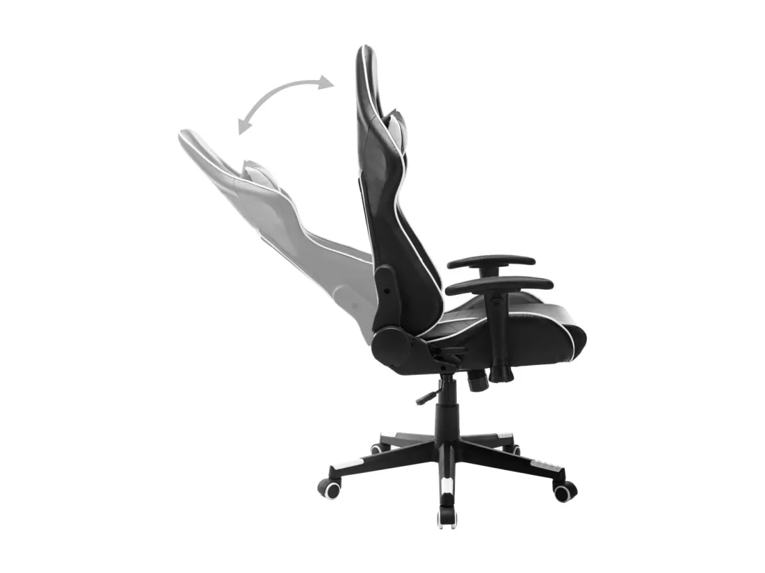 Chaise de jeu Noir et blanc Cuir artificiel