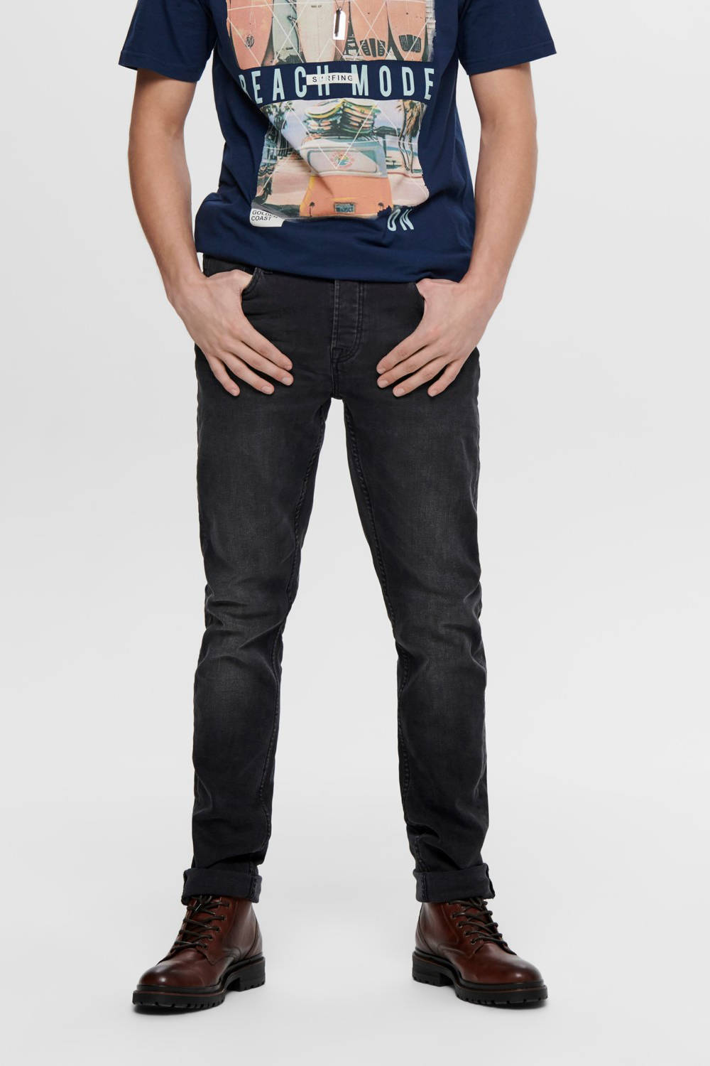 ONLY & SONS slim fit jeans ONSLOOM Black Denim 0447