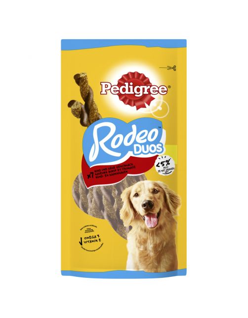Pedigree Rodeo Duos - Hondensnacks - Rund Kaas 0.123 kg 7 stuks