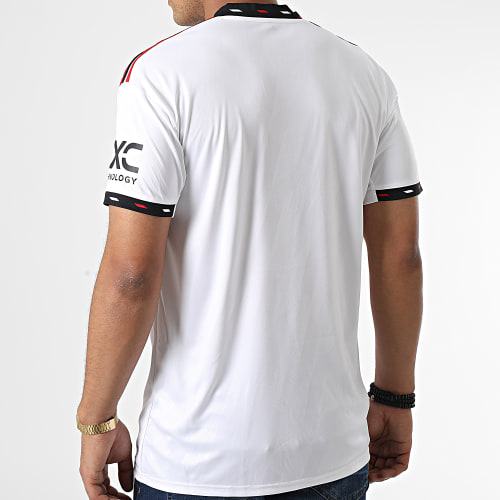 Maillot De Foot Col V Manchester United H13880 Blanc
