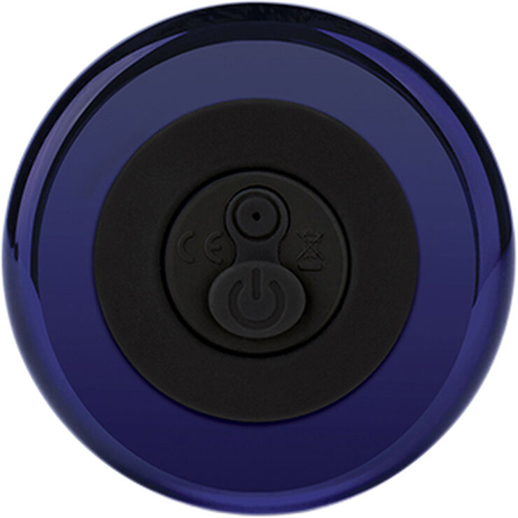 Gläs GLAS - RECHARGEABLE REMOTE CONTROLLED VIBRATING DOTTED G-SP Black