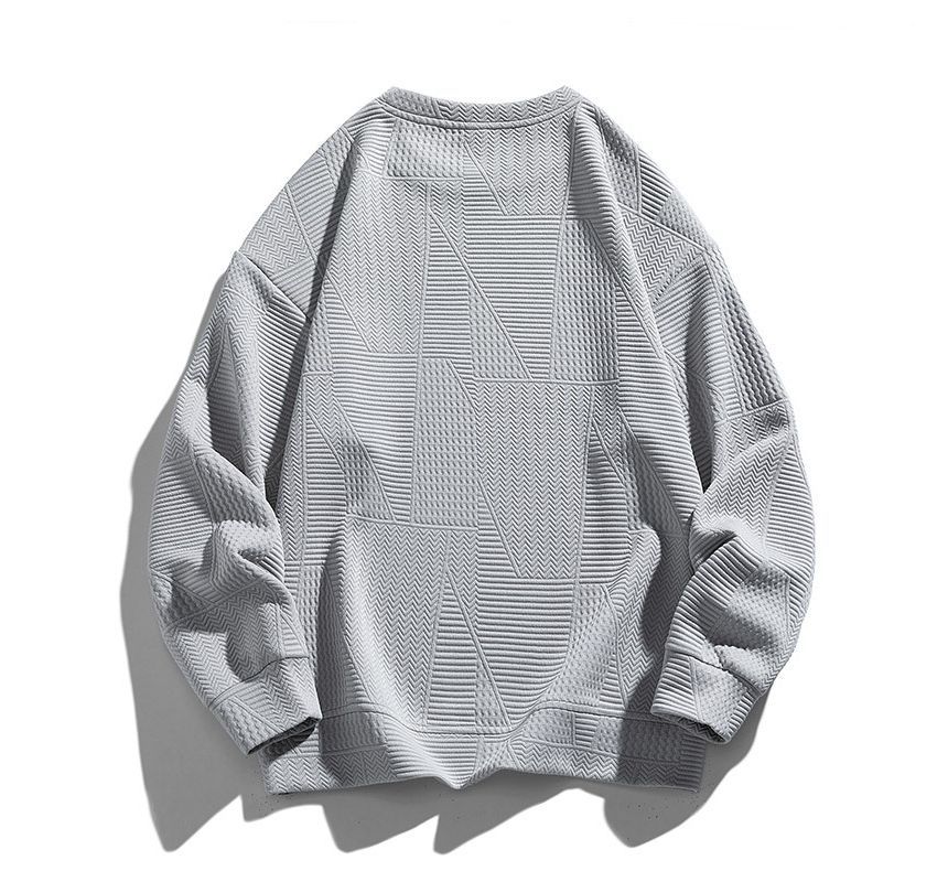 Stone Leo - Oversized sweatshirt met ronde hals en patroon
