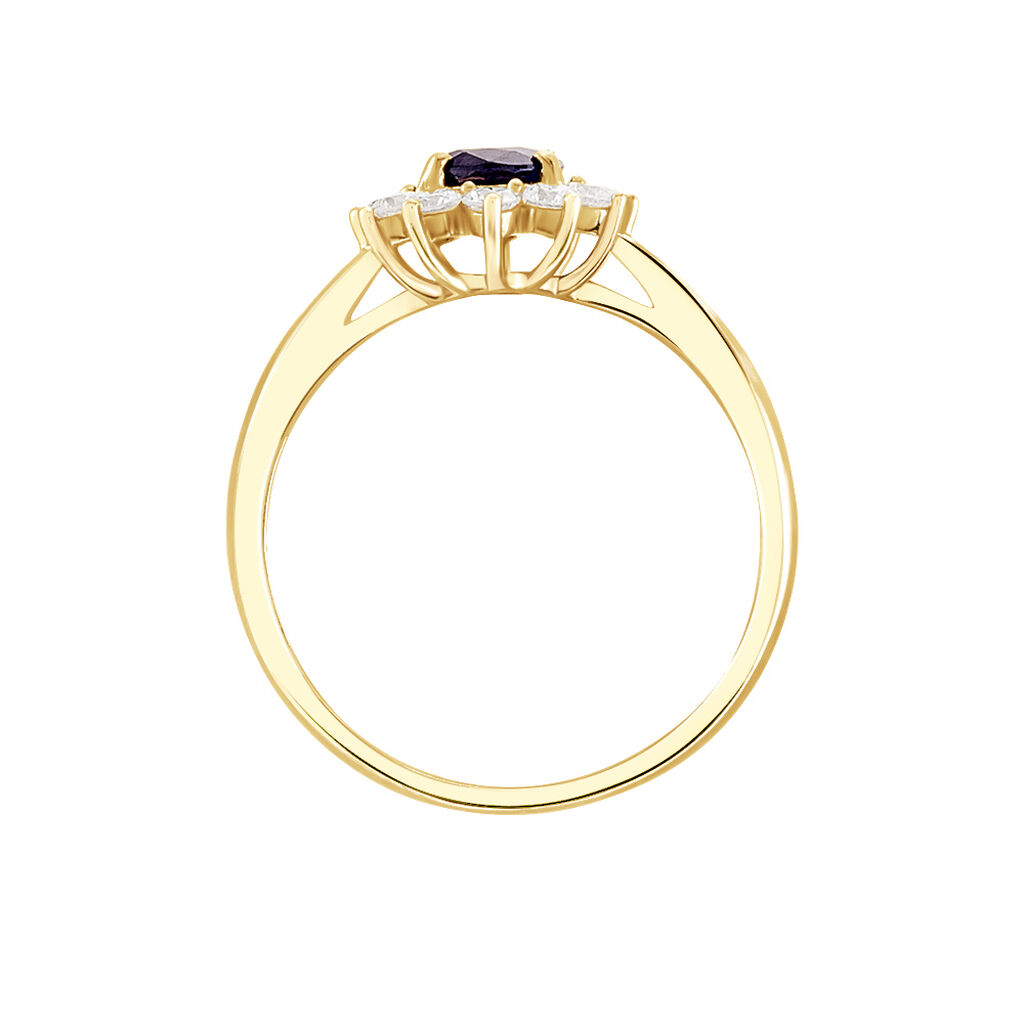 Bague Vladimir Or Jaune Saphir Et Diamant