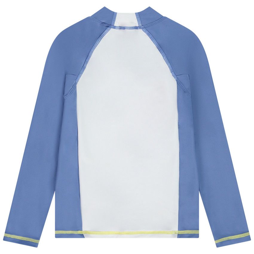 T-shirt manches longues anti-UV avec print palmier pour garçon - Bleu moyen