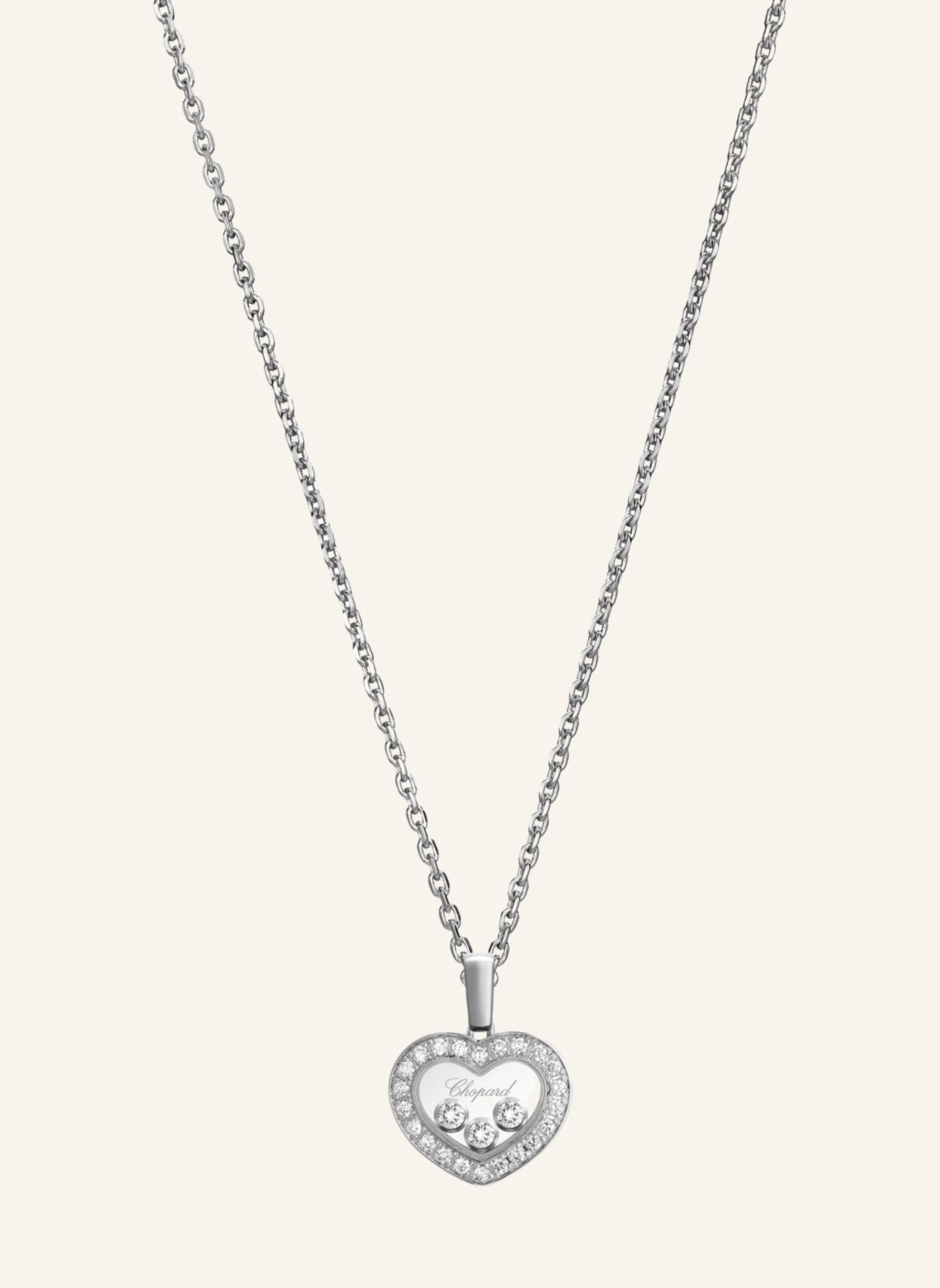 Chopard Anhänger HAPPY DIAMONDS ICONS Anhänger aus 18 Karat Weißgold und Diamanten