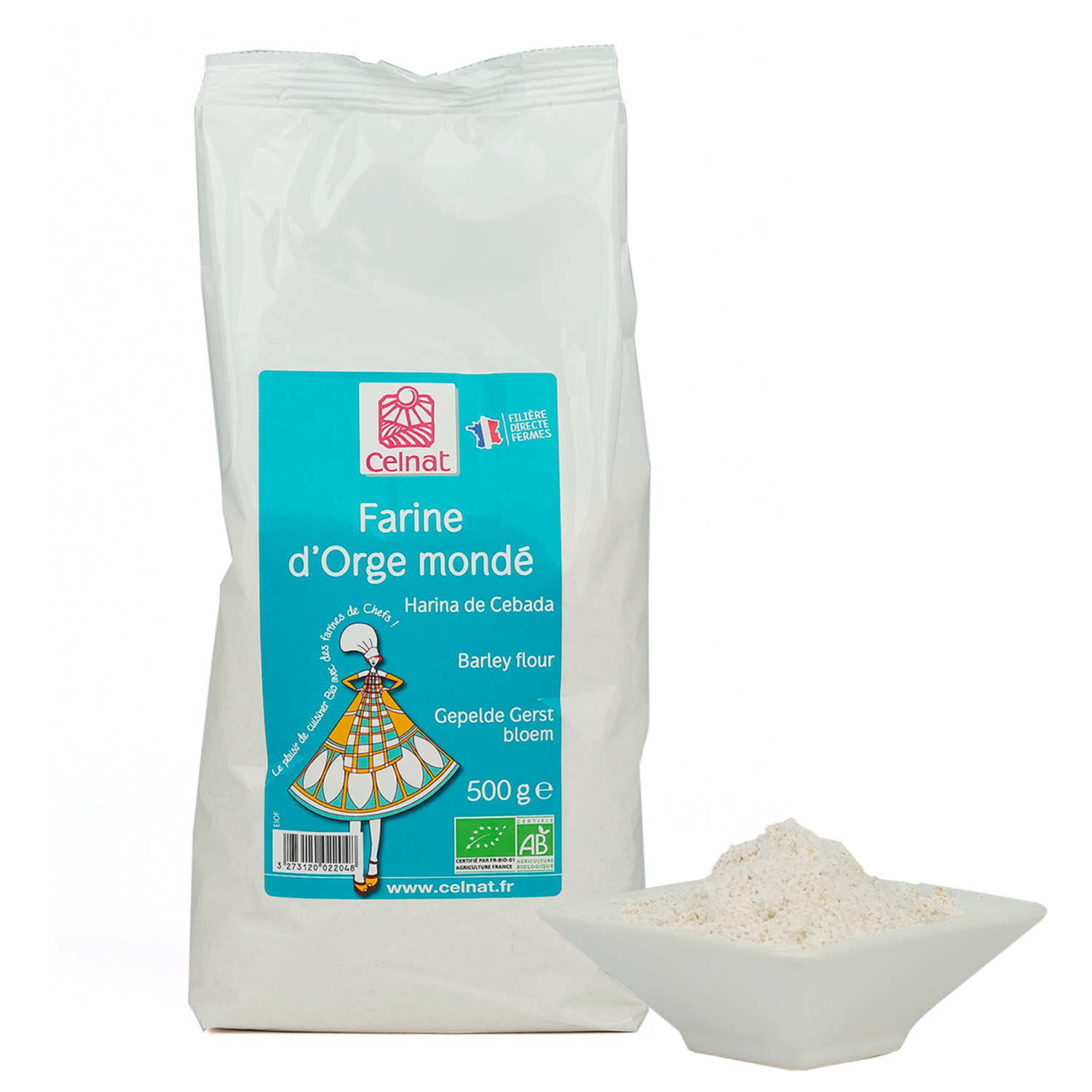 Farine d'orge mondé bio
