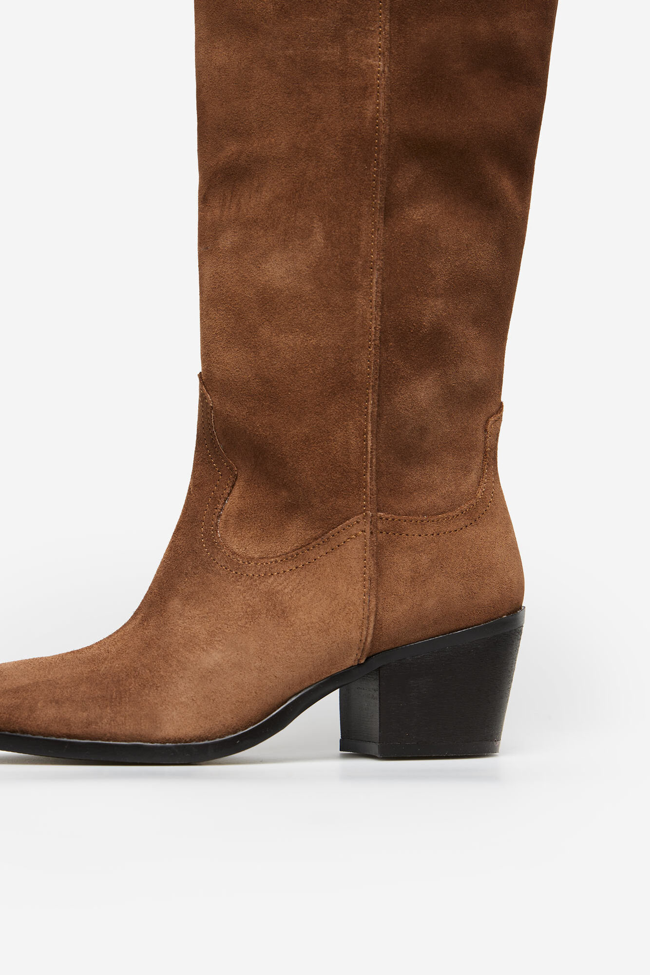 bota de cowboy de camurça