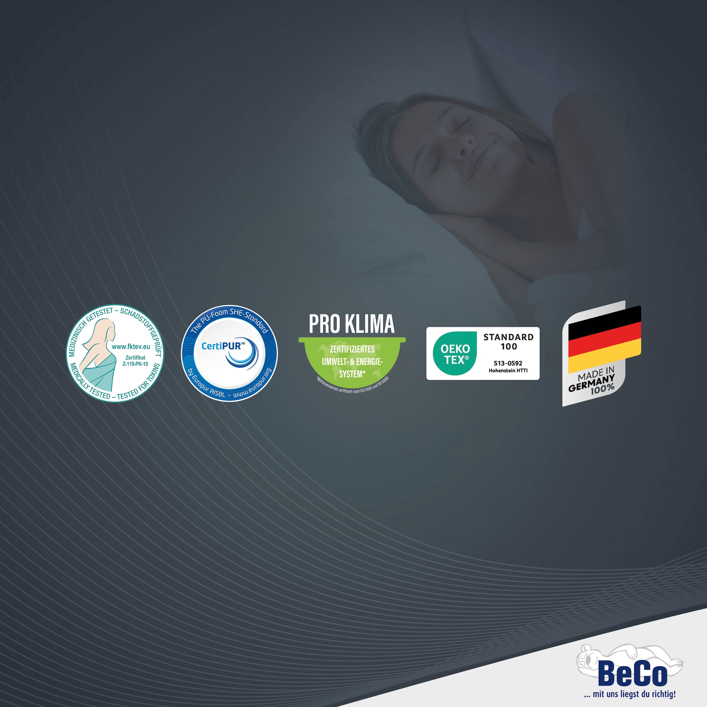 Beco Komfortschaummatratze »Matratze Selection MF, Matratze in 90x200 cm und weiteren Grössen« Raumgewicht: 27 kg/m³ 1 Stk. tlg. Matratze in zwei Höhen 14 oder 22 cm !