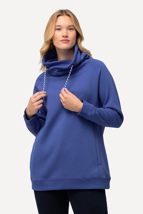 Sweatshirt, weiter Stehkragen, Taschen, Raglan-Langarm