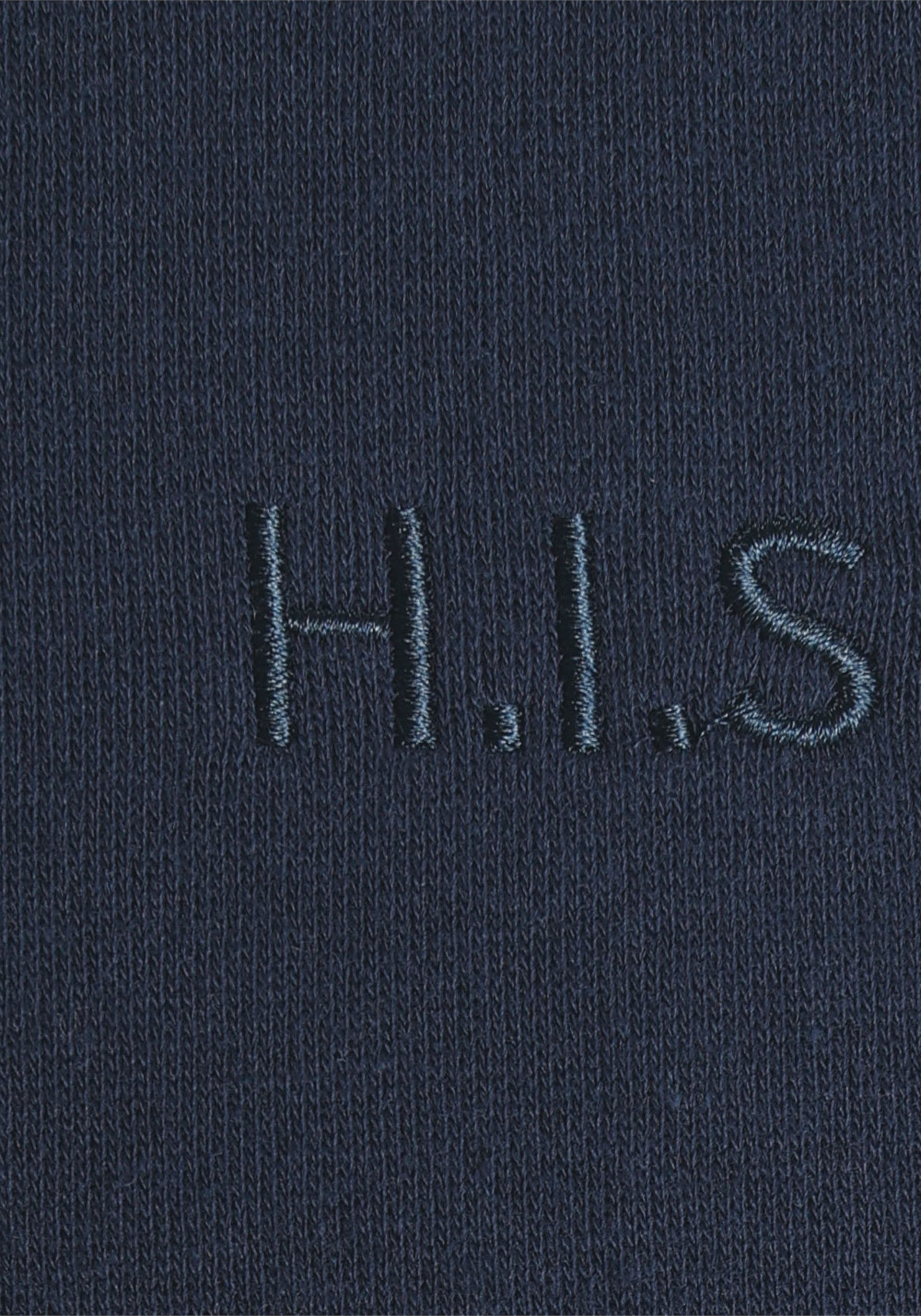 H.I.S Sweatshirt , unifarben,  aus dehnbarer Sweatware,  mit Logostickerei