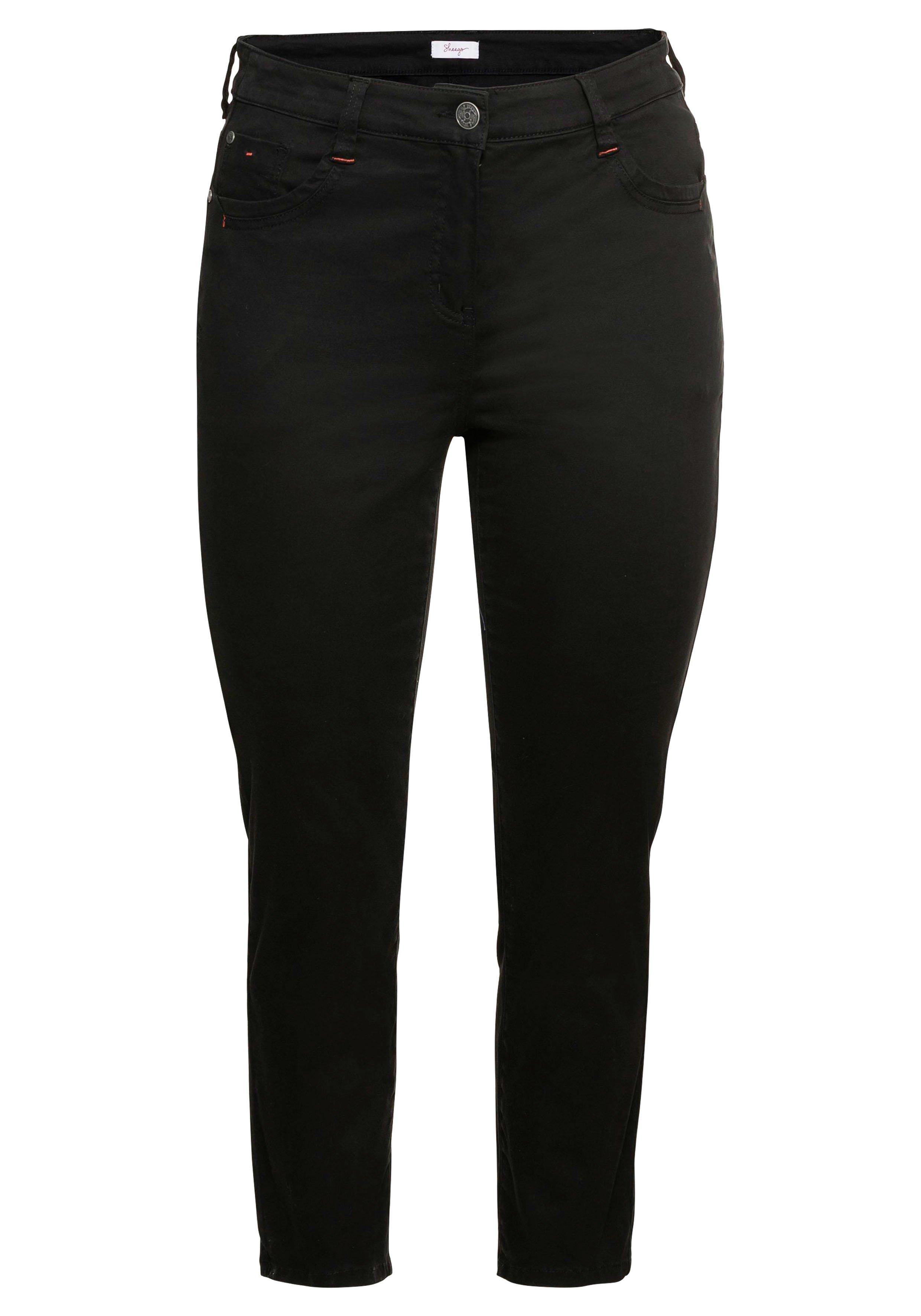 Schmale Stretchhose in Twill-Qualität