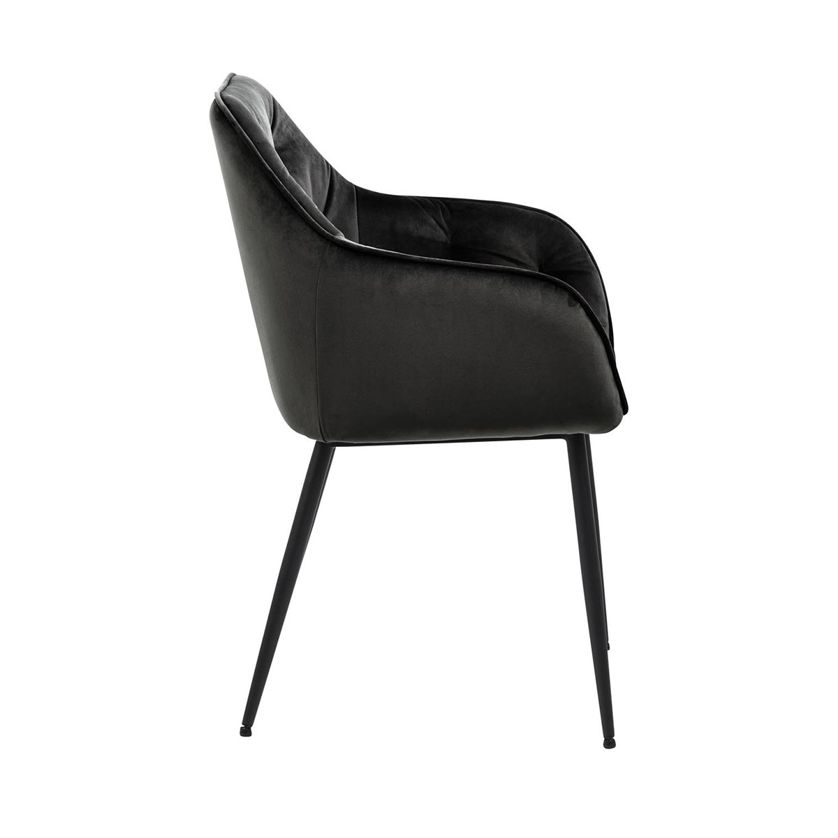 Eetkamerstoel Arian velvet Antraciet