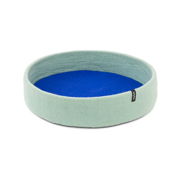 myfelt - Fine Hundekorb Ø 60 cm, Inlay royalblau