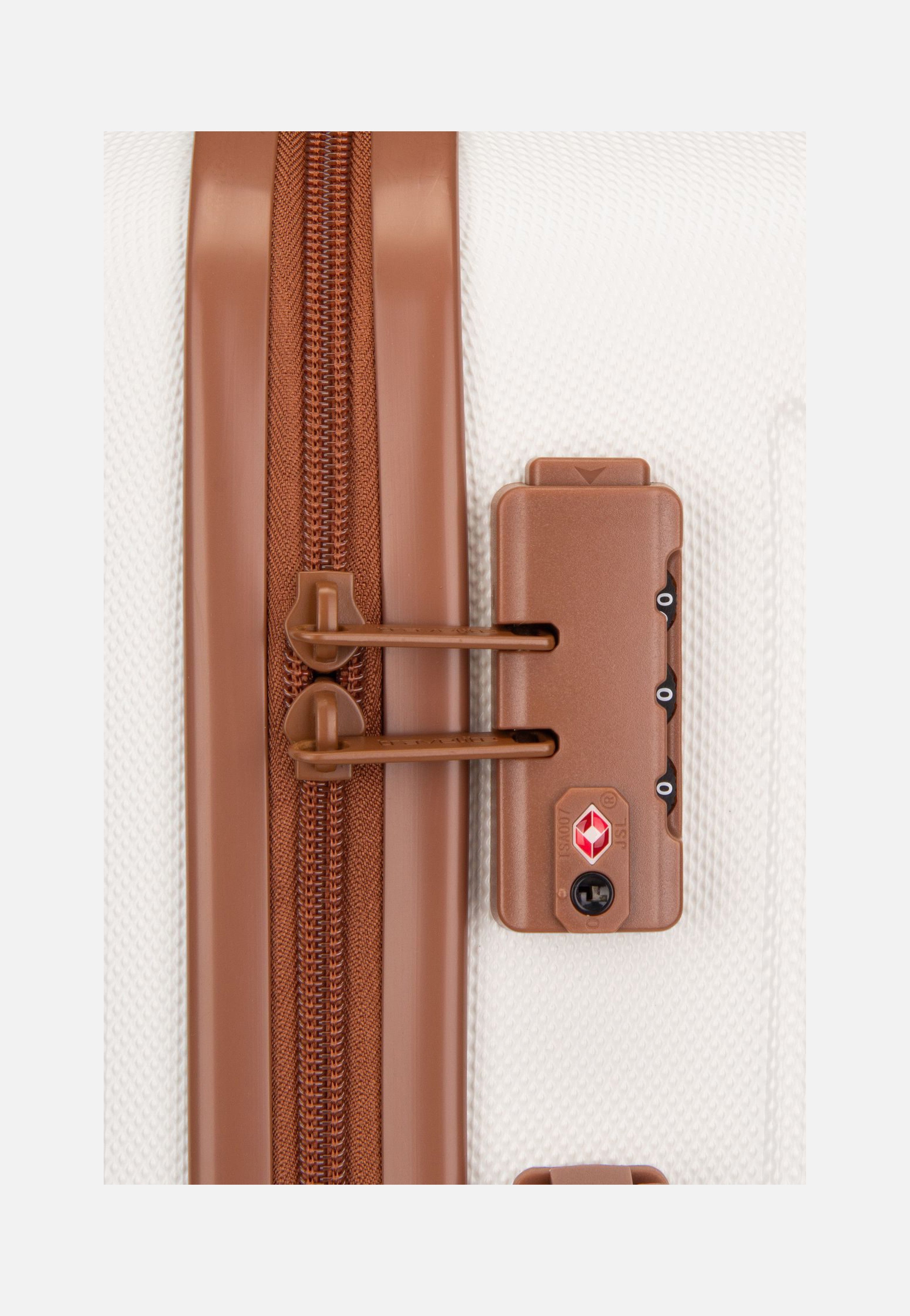 Bali 4w Trolley M Weiss/Cognac - Koffer