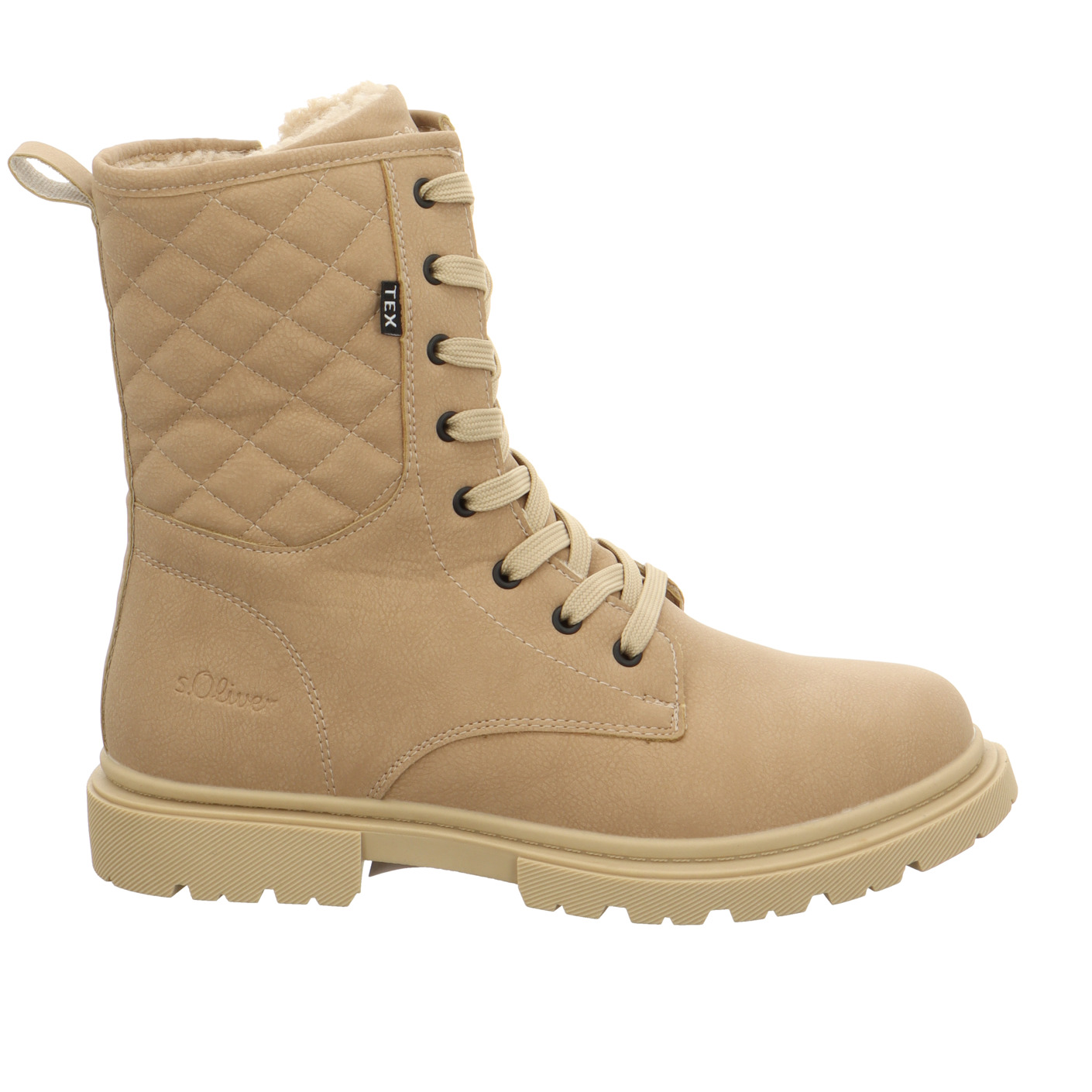 Schnürstiefel beige