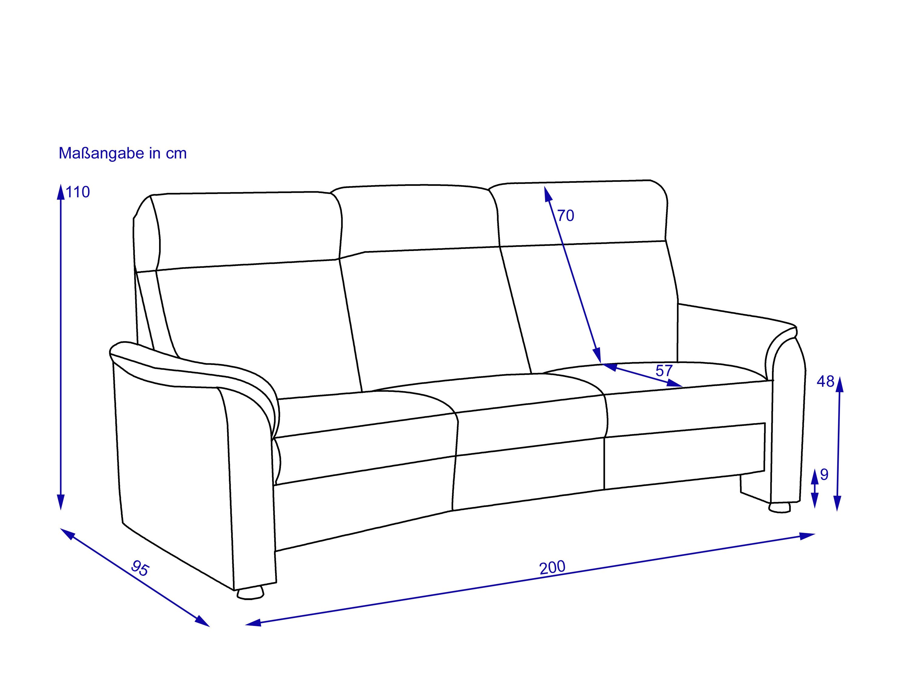 Sofa SYSTEMPOLSTER 2 Sitzer PAULA