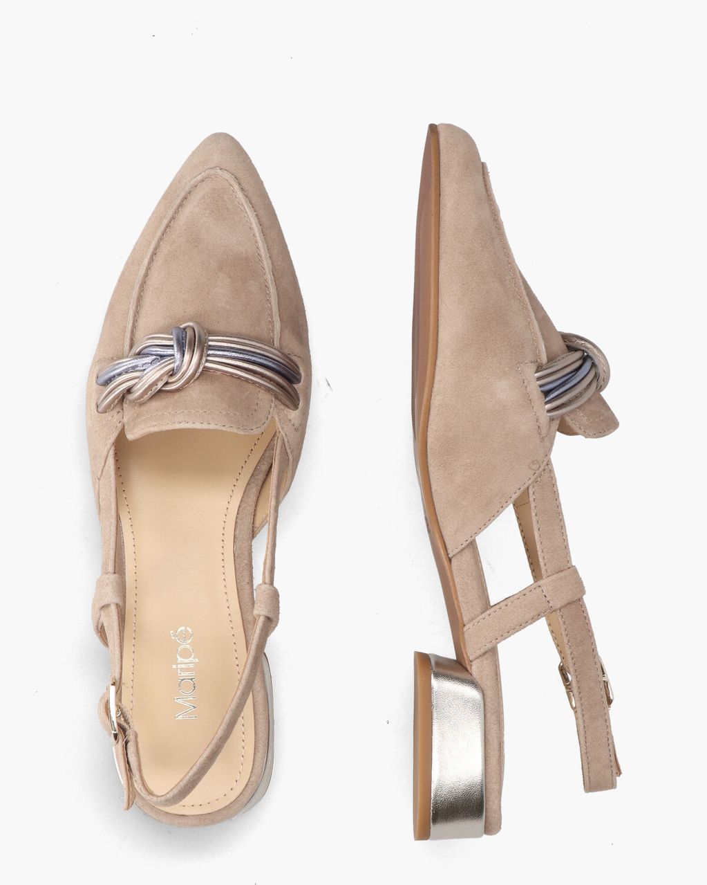 Maripé Melita-Ma Beige Dames Slingbackpumps