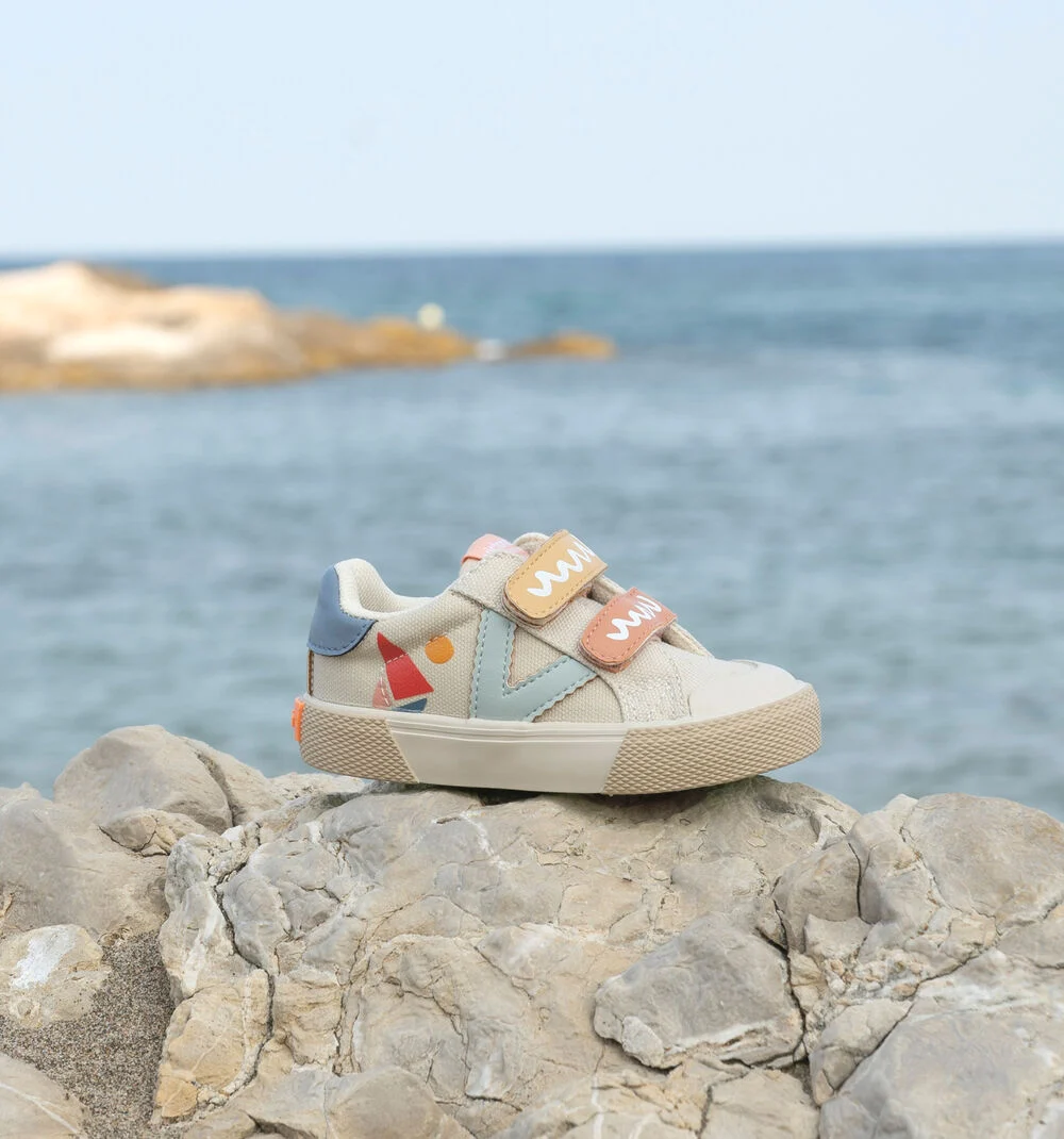 TRIBU SCRATCH PRINT MULTICOLORE Baskets imprimées pour enfant BEIGE