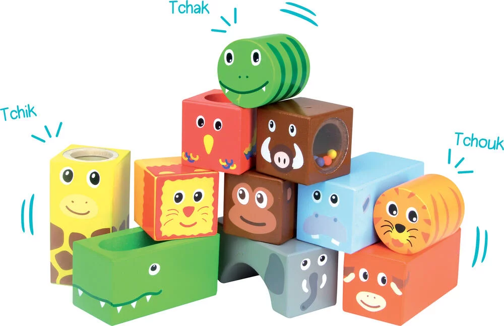 CUBES SONORES DE LA SAVANE EN BOIS