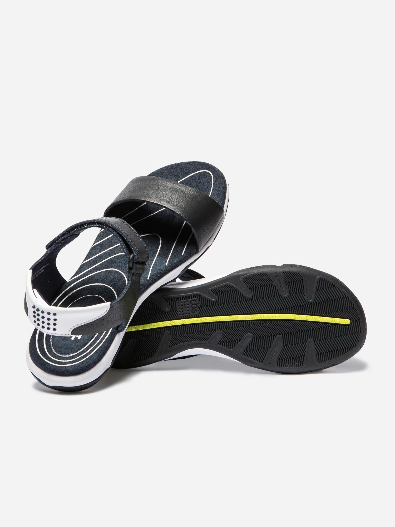Sandales Femme Légères Cuir Marine