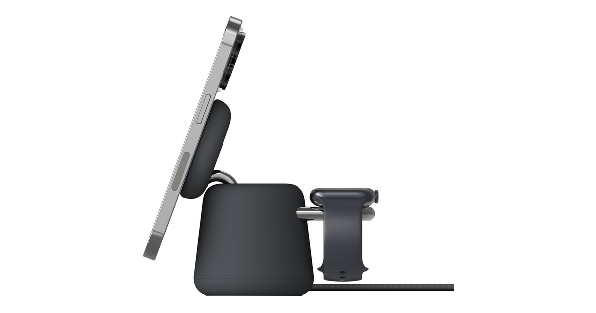 BelkinBoostCharge Pro 2-in-1 draadloos laadstation met MagSafe (15 W)  (Zwart)
