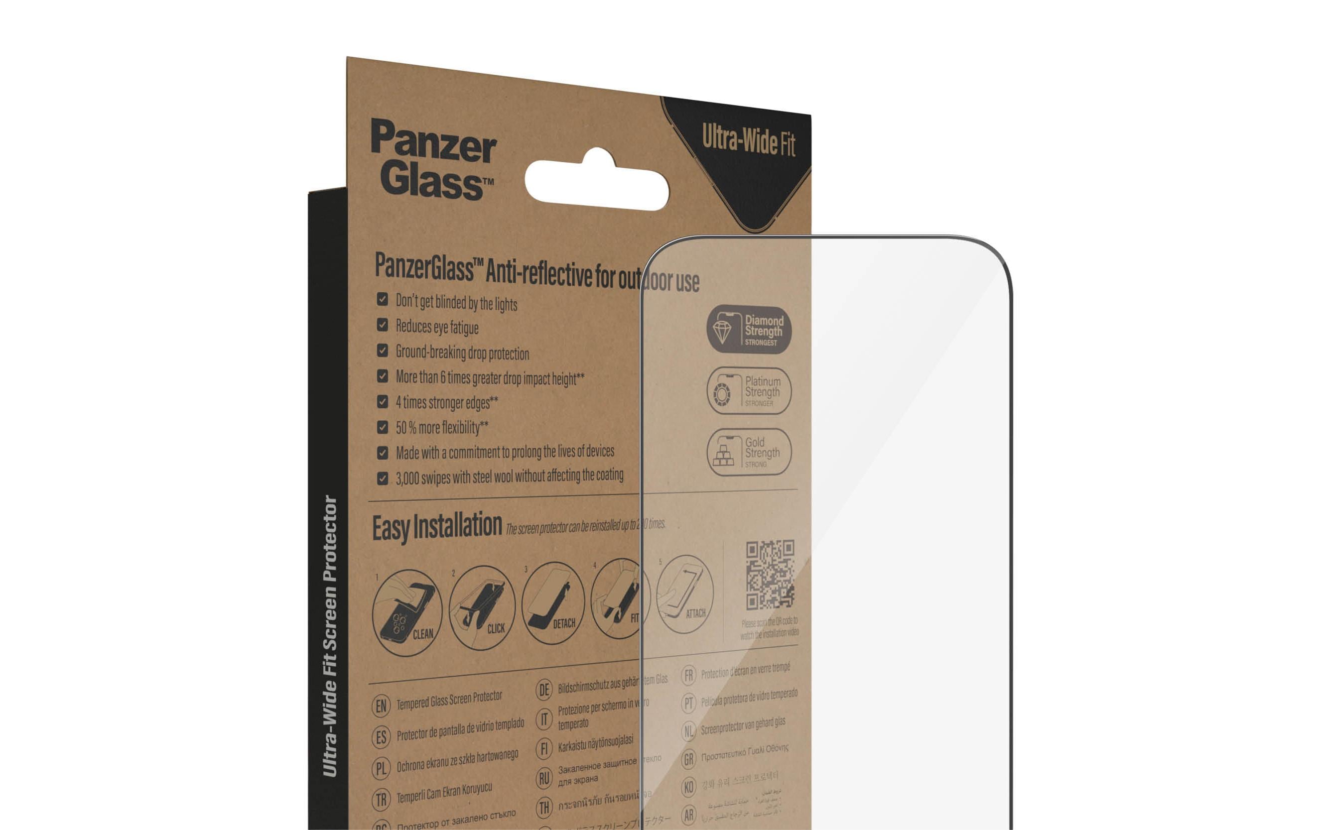 Displayschutz Ultra Wide Fit Anti Reflective iPhone 14 ProAnti Reflective Schutzfolie mit Applicator für das Apple iPhone 14 Pro